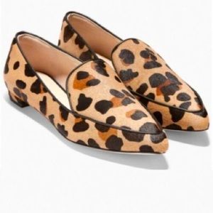 Brand new Cole Haan Brie leopard leather loafers ballet flats 8b